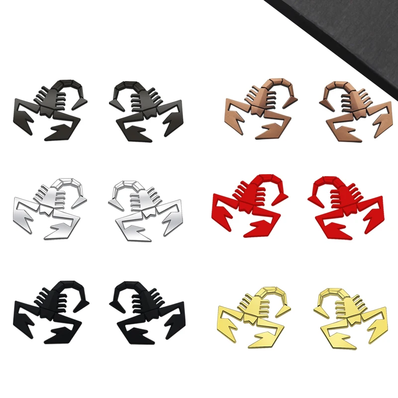 Scorpion Emblem Car Styling 3D Sticker Metal Logo Badge Per 500 500E 500 C1000Tc 1100 595 695 Abarth Scorpion Body Decoration