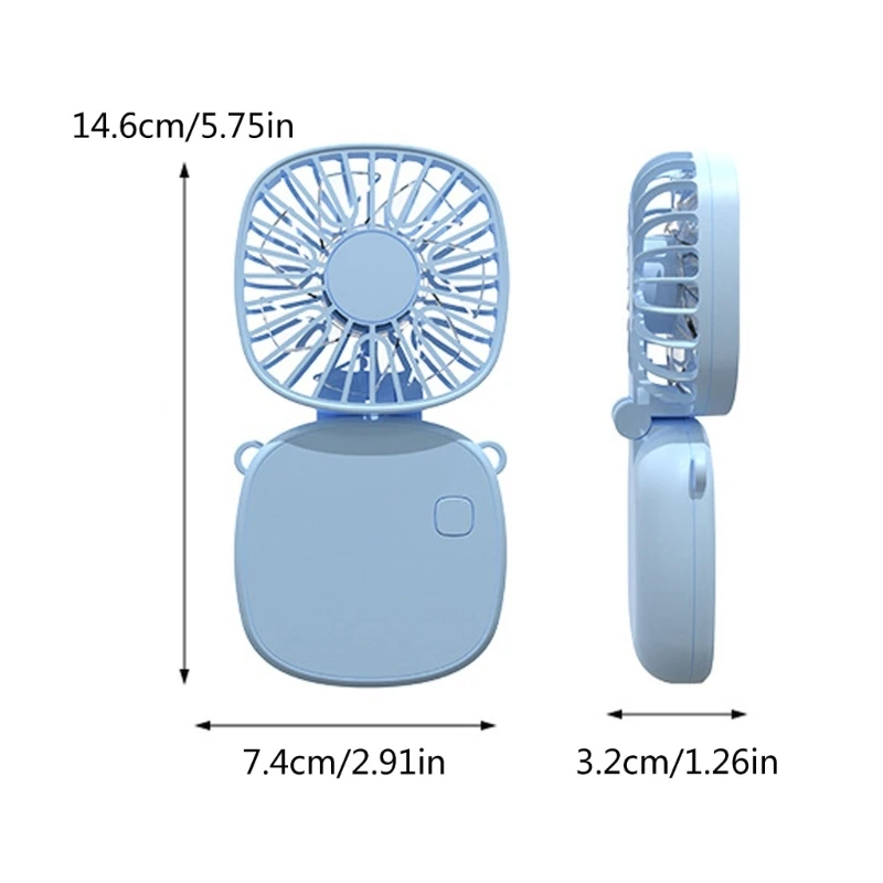 Rechargeable Handheld Foldable Fan Air Conditioners Hanging Necks Fan Pocket images - 6