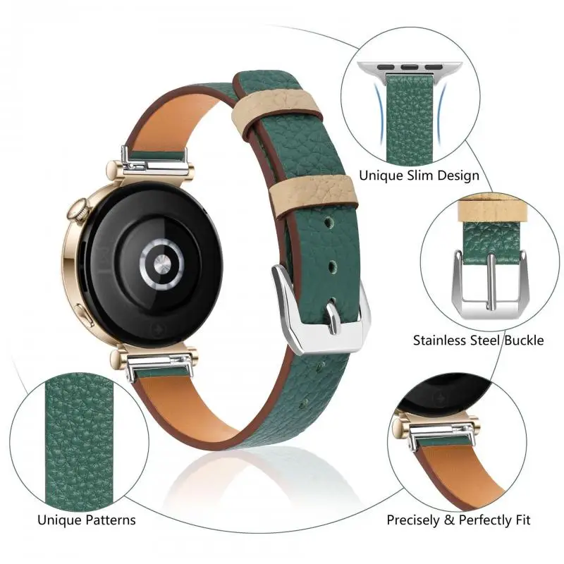 Premium 18mm Genuine Leather Watch Strap - Elegant Replacement Band