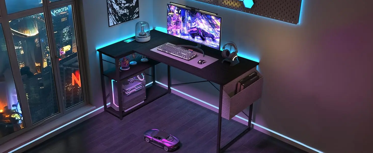 Bureau Informatique Angle Réversible pour Etudier Travailler Chambre Domicile