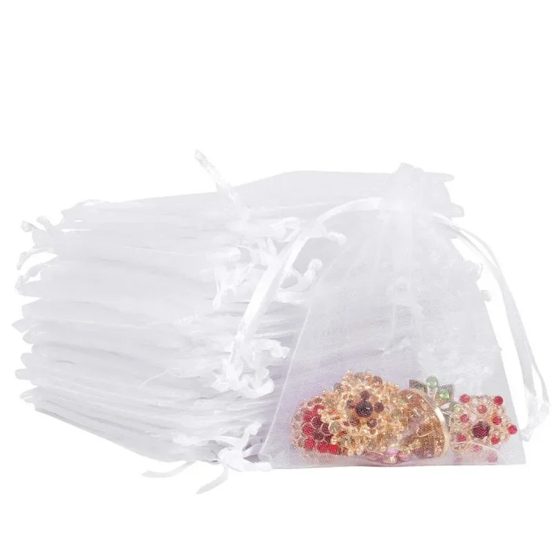 1–200 Stück Organza-Beutel mit Kordelzug, Geschenktüten, Süßigkeiten, Schmuck, Party, Hochzeit, Geschenktüten, Geschenk für Weihnachten, Süßigkeiten, Hochzeit, Geburtstag – Detail 9
