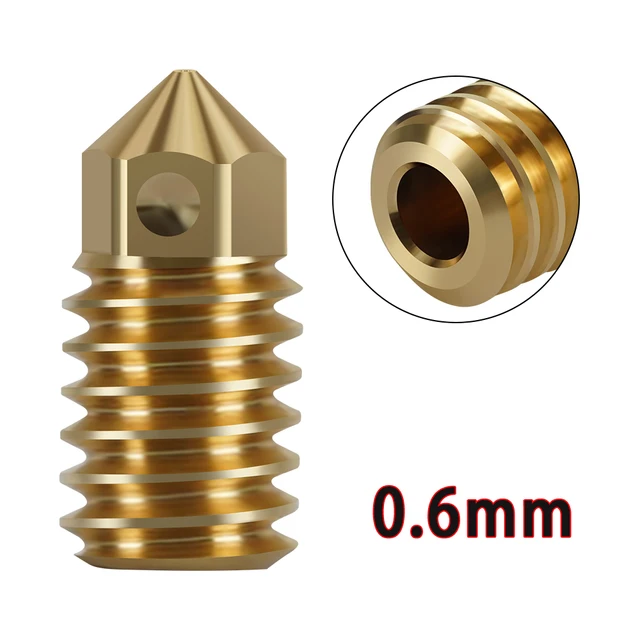 Nozzle For Bambu Lab A1/A1 Mini 0.2 0.4 0.6 0.8mm Hard steel