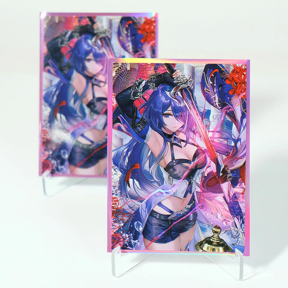 60pcs 67mmx92mm Holographic Game Card Sleeve Standard Size Card Protector Compatible With MGT/PTCG Cover Best Gift