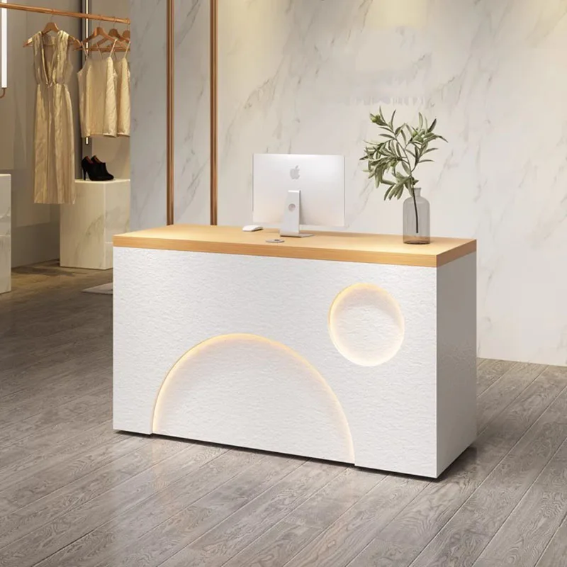 Bar White Front Desk Modern Office Small Reception Retail Pulpitos Hair Salon Counter Register Checkout Kassentisch Furniture