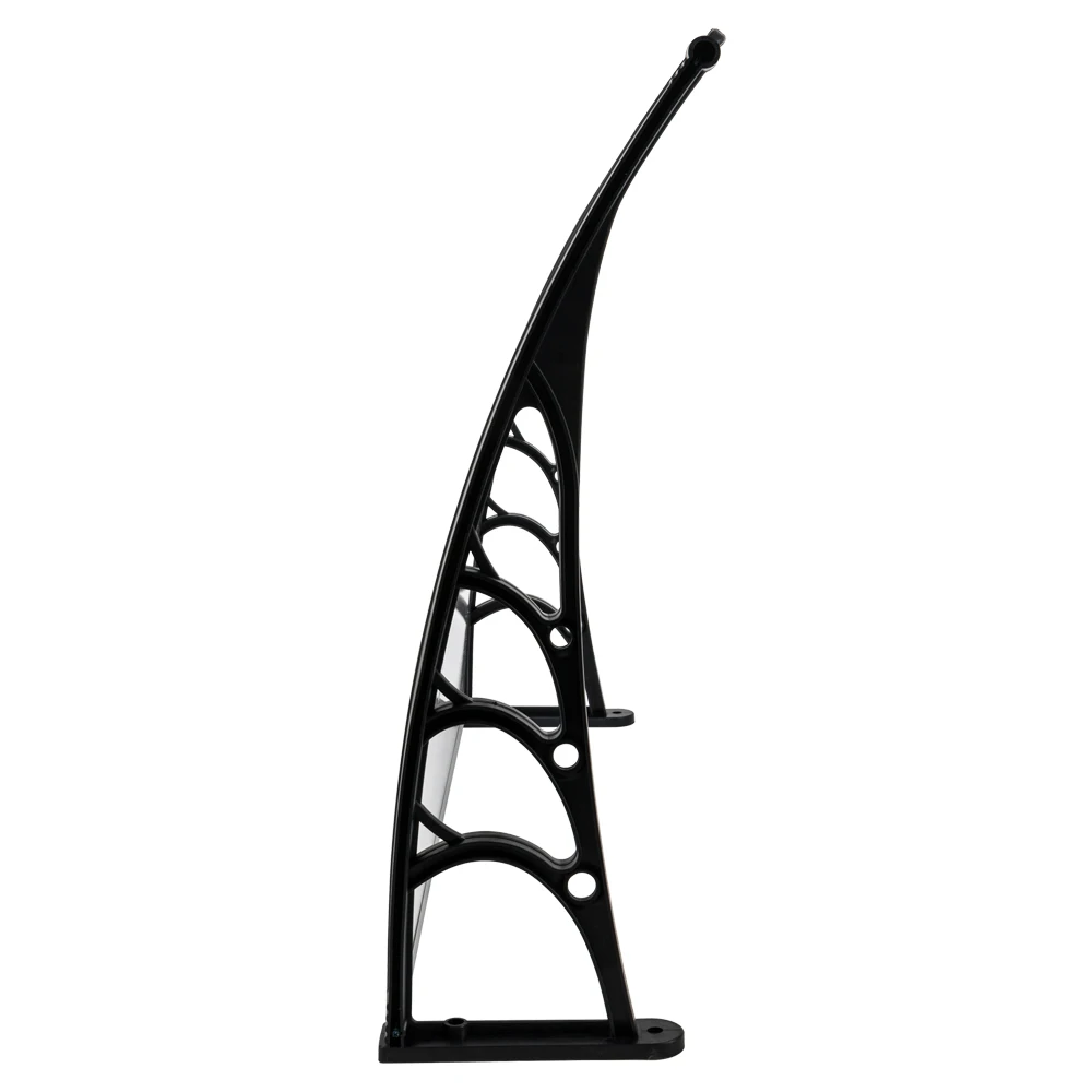 HT-100 x 80 Household Application Door & Window Rain Cover Eaves Canopy White & Black Bracket