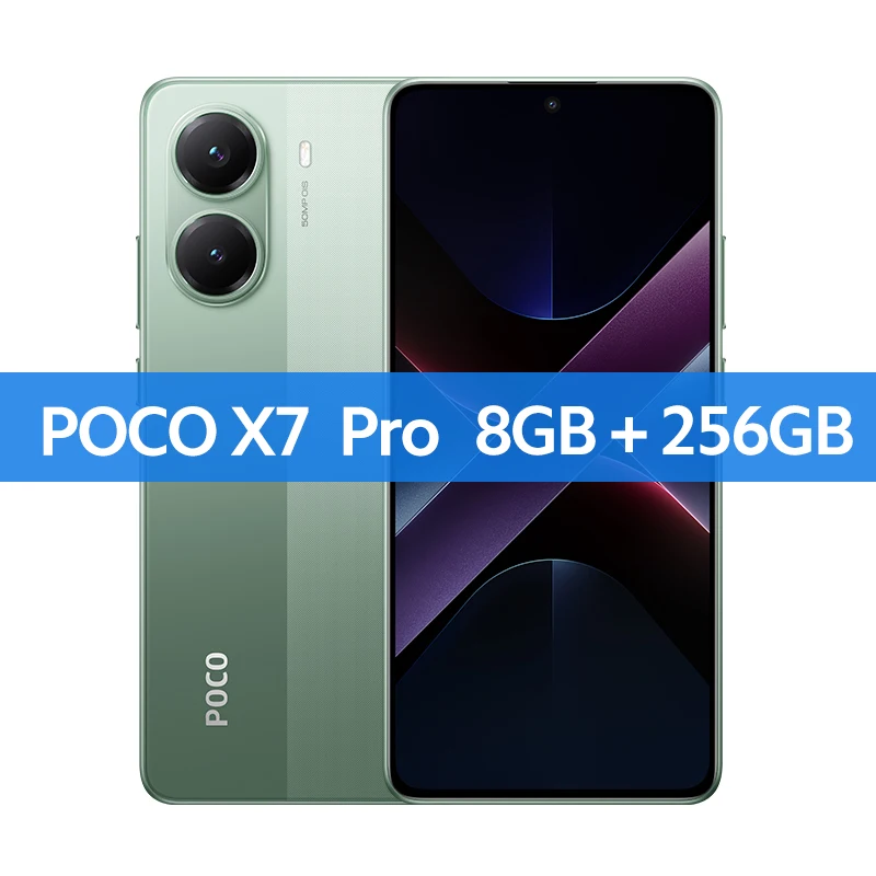 POCO X7 Pro グリーン 8GB RAM 256GB ROM Xiaomi Poco X7 Pro 5G Dual SIM Green 256GB and 8GB RAM