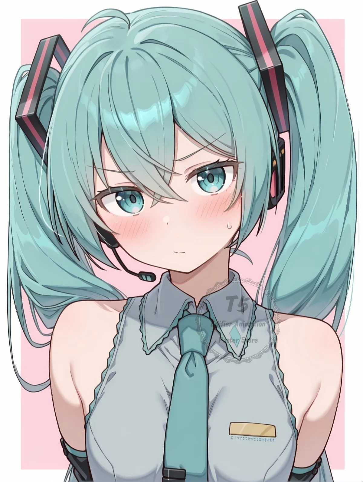 Hatsune Miku HD Art Poster - Vibrant Wall Mural Decor for Bedroom & Living Room, Perfect Gift for Vocaloid Fans