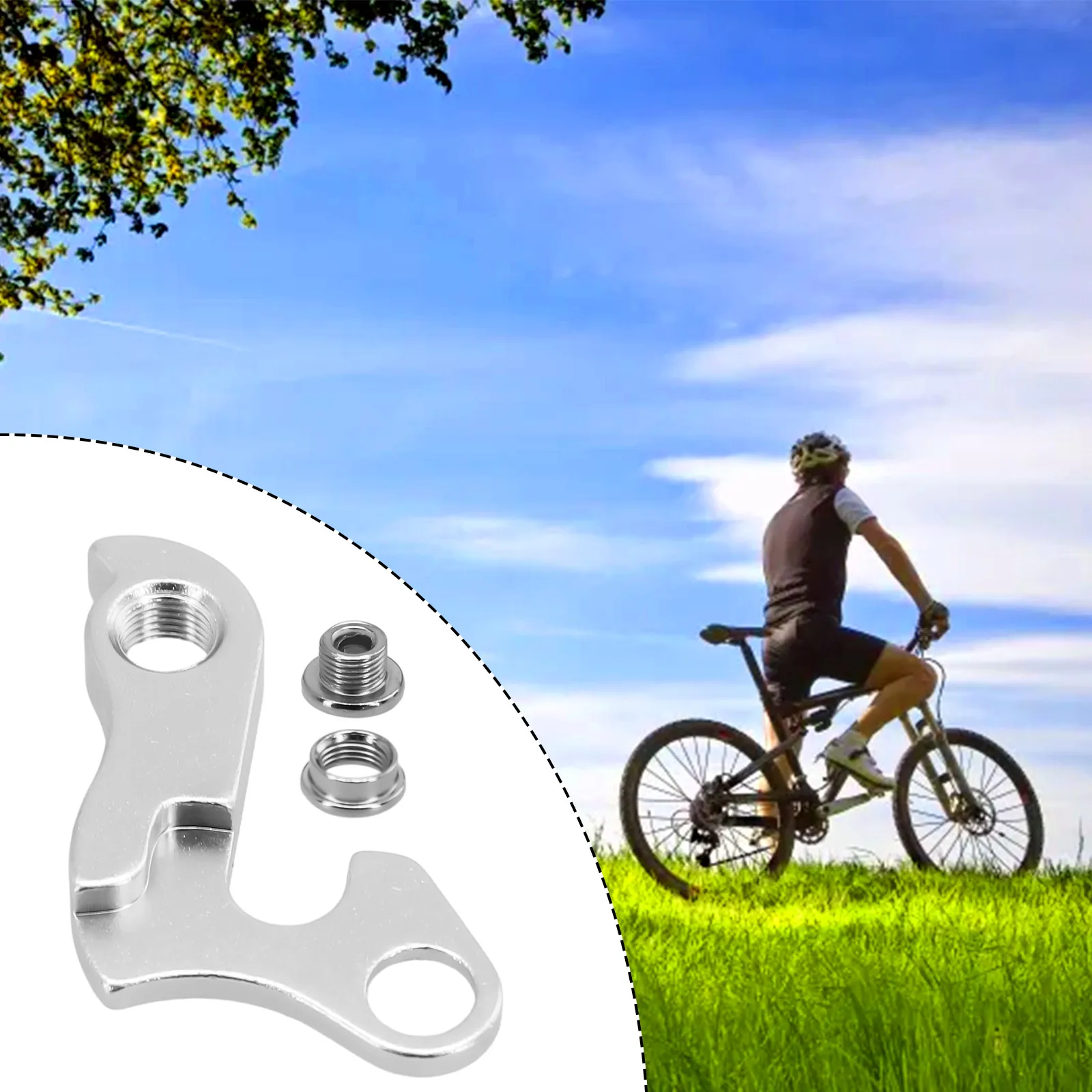 

Cycling Bicycle Gear Convertor Adapter Rear Derailleur Hanger Aluminum Alloy Silver Mountain Road Bike Accessories