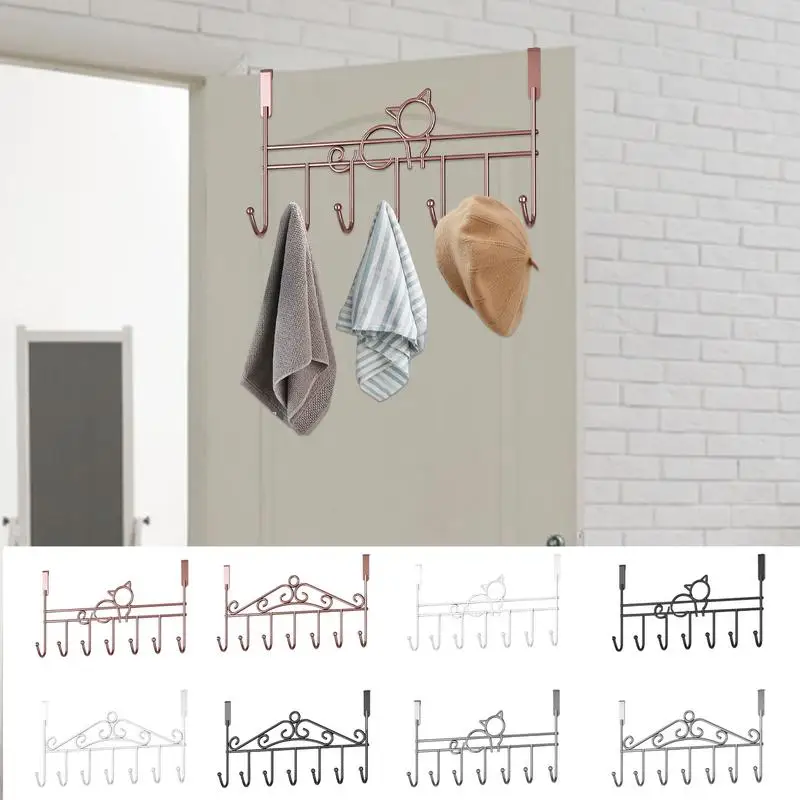 

Крючки на дверь, 7 крючков, Домашний Органайзер для ванной комнаты, вешалка для одежды, пальто, шляпы, полотенец, аксессуары для ванной и кухни