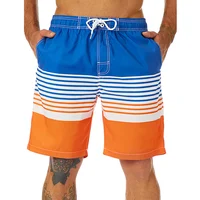 Colorful Stripe Pattern Beach Shorts For Men USA Flag 3D Print Swim Trunks Summer Surf Board Shorts Loose Short Pants Streetwear 1
