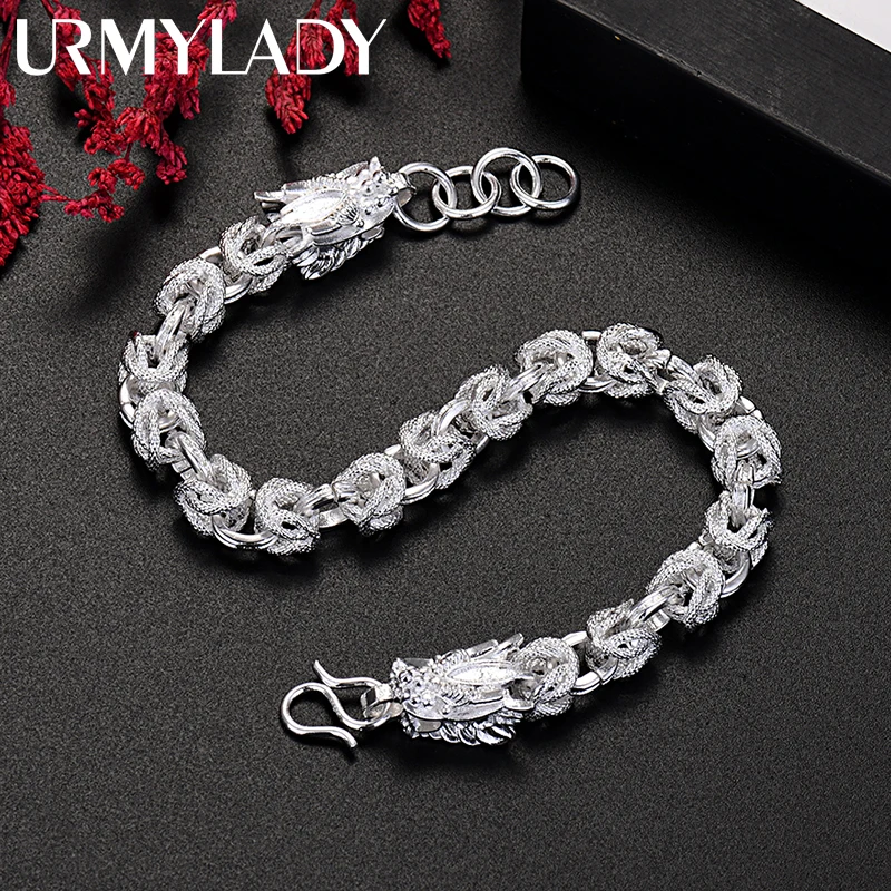 Edle 925er-Sterlingsilber-Armbänder mit exquisiter Drachenkopf für Männer und Frauen, Modedesigner-Schmuck, Hochzeit, Party, Urlaub, Geschenke