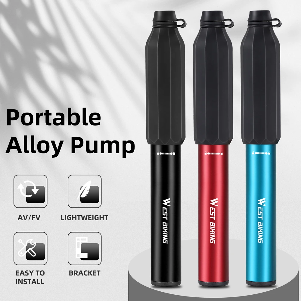 

Портативный велосипедный мини-насос, ручной насос для накачки шин с мячиками, телескопические аксессуары для горных и дорожных велосипедов, 120PSI