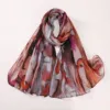 1 pièces Ramadan Hijab imprimé léopard femmes bohème aquarelle doux musulman Hijabs Floral respirant châle enveloppement écharpe foulard chaud