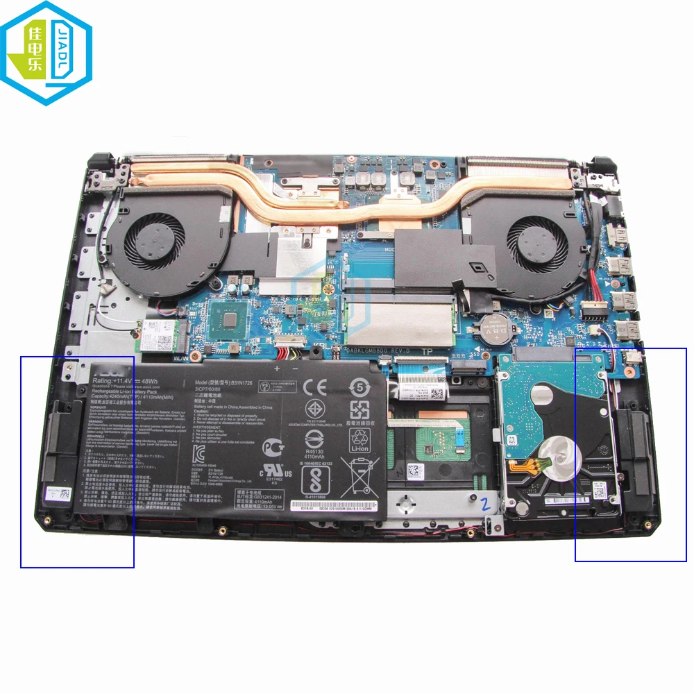Conjunto de Colunas de Som para Notebook para Asus Tuf Gaming Alto-falantes Internos de Áudio Fx504 Fx505 Fx80 Fx86 Fx504gd Fx505ge Fx505gm 0407202830200 - Imagem 3