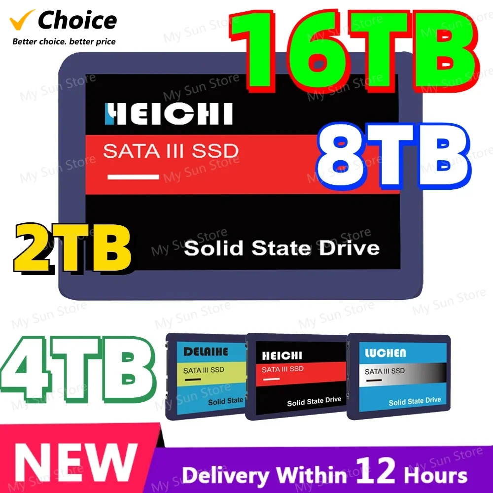 

Original SSD Hard Drive Disk 8TB 4TB 2TB 512gb 1TB 6TB Sata 3 2.5 Inch TLC Internal Solid State Drives for Laptop & Desktop SSD