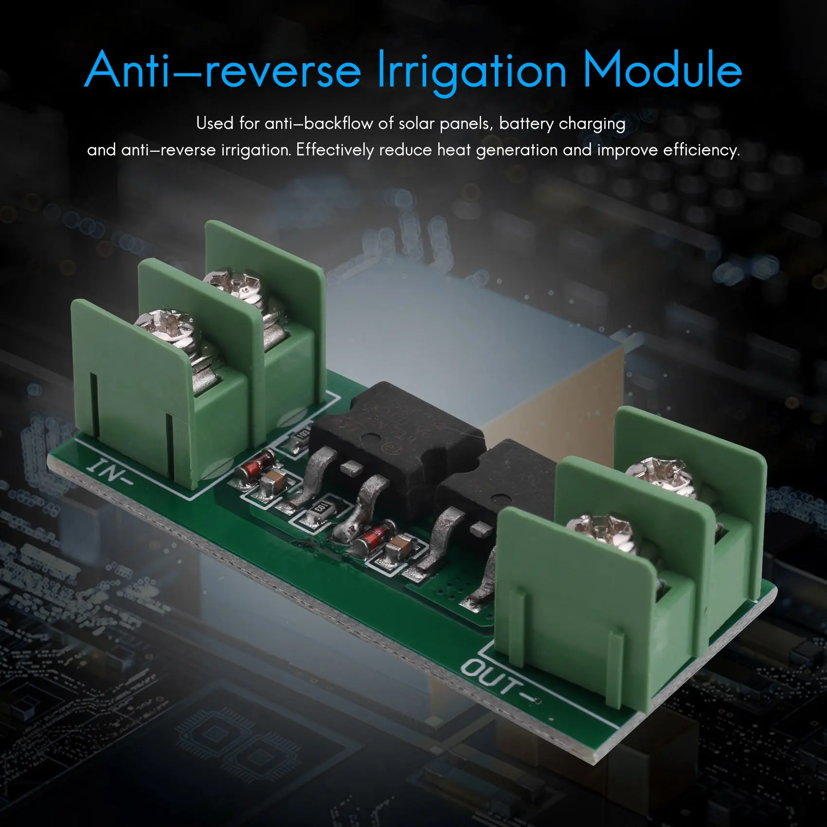 

Solar Anti-Backflow Perfect Diode Constant Current Power Supply Module Battery Charging Anti-Reverse Irrigation Module