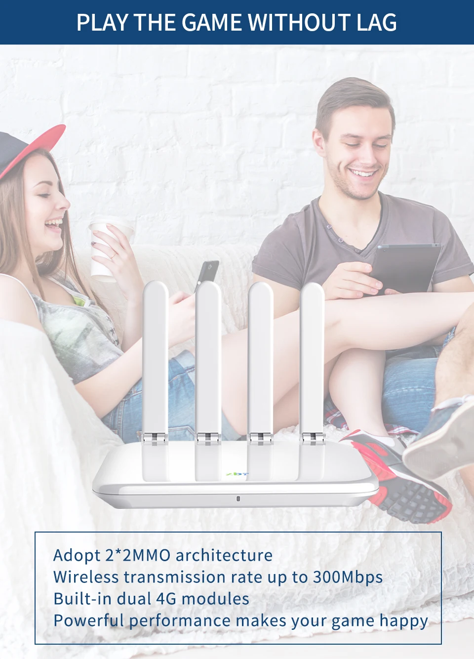 cartão 4 antena 300m ethernet wan lan
