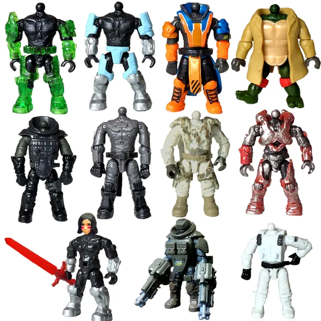 Mattel Mega Bloks Body Replacemsent Parts Action Figure Building Blocks Anime Collection Movable Assembled Block Kids Puzzle Toy 1