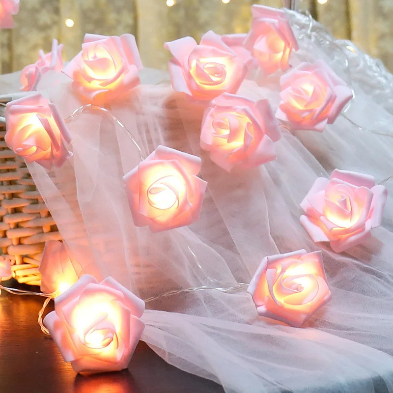 

1.5/3/6/10M LED Rose Flower String Lights USB/Battery Led Party Lights Wedding Decoration Christmas Lights Outdoor Fairy Lights