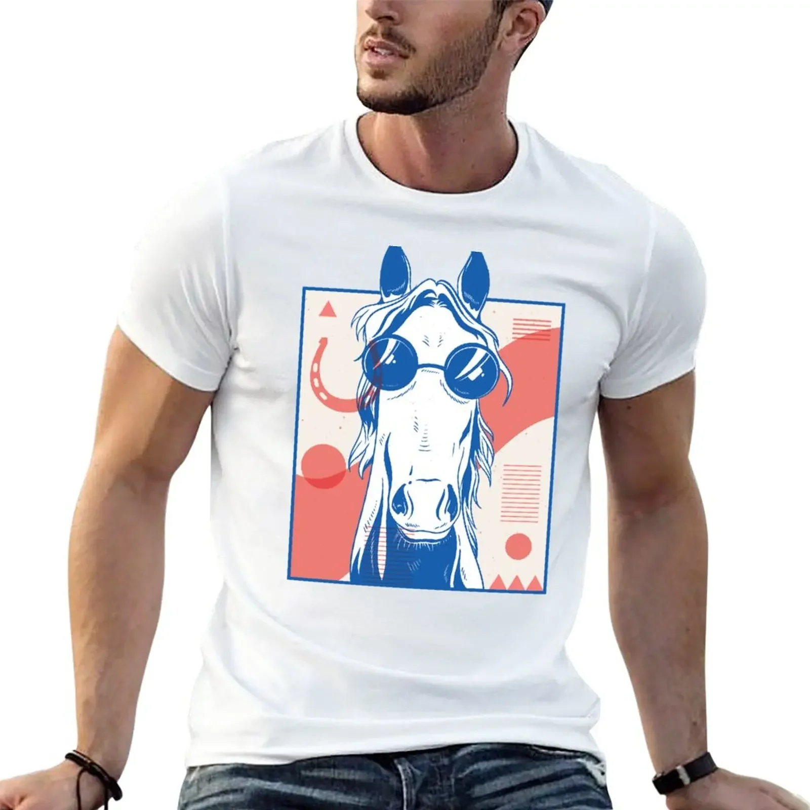 

ABSTRACT HORSE T-Shirt customs korean fashion men graphic t shirts