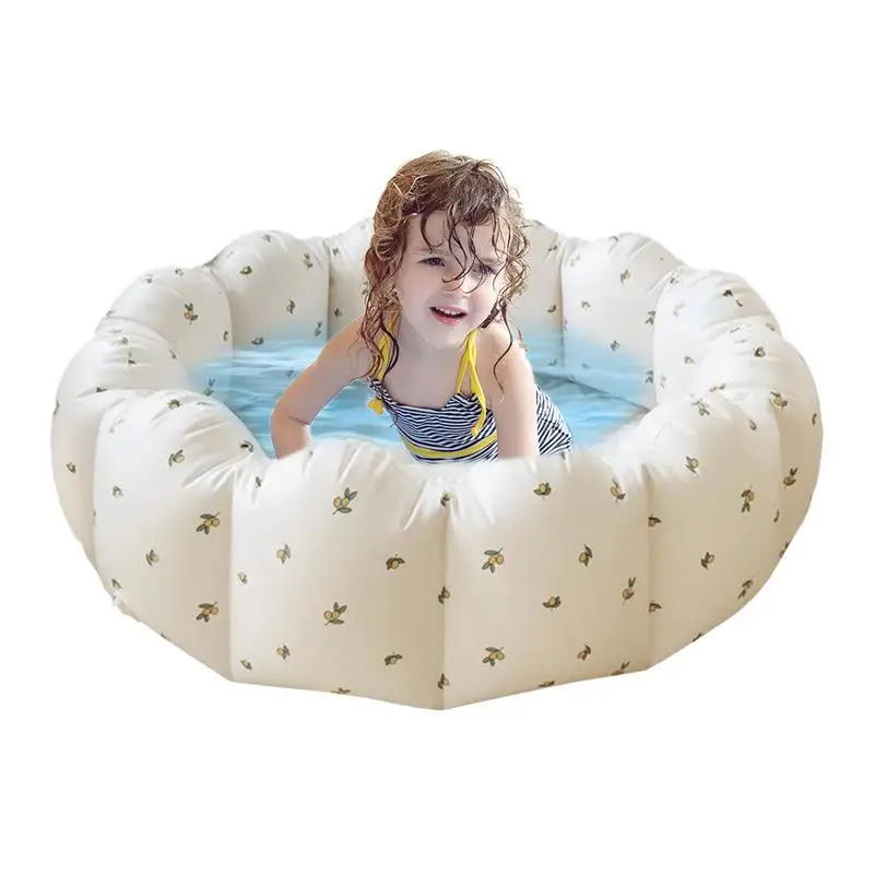

Kids Inflatable Pool Summer Inflatable Flower Shape Children Pool Soft Small Pool For Backyard Garden Bathroom Summer Portable