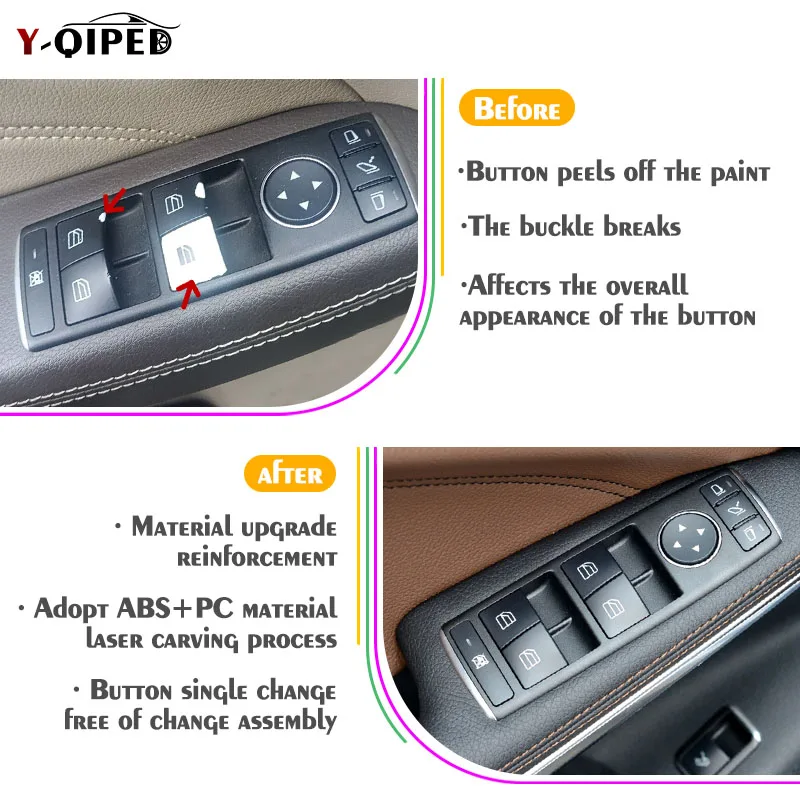 메르세데스 벤츠 A GLE GLA CLA GLK 클래스 W176 W204 W166 W218 W212 W246W167 용 자동차 창 컨트롤러 버튼 작동 콘솔