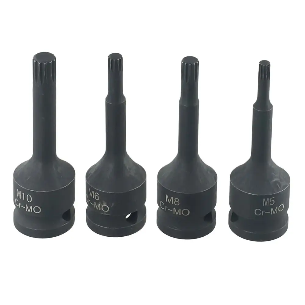 1 Stück langlebiger metrischer 1/2 Zoll Schaft elektrischer Bohrer-Adapter 78 mm Länge Cr-Mo-Stahl 12-Punkt-Torx-langer Bit M5-M19-Schraubenschlüssel – Detail 3