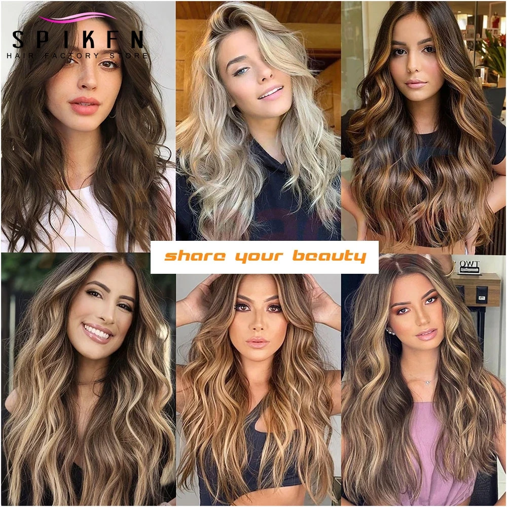 SPIKFN Balayage Ŭ  ͽټ ΰ Ӹī 14-24 ġ  ڿ ƮƮ ΰ Ӹī 7 / Ŭ  Ǯ 