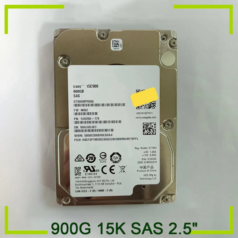 

Жесткий диск для сервера HDD 900G 15K SAS 2,5 "12 Гб жесткий диск для ST900MP0006