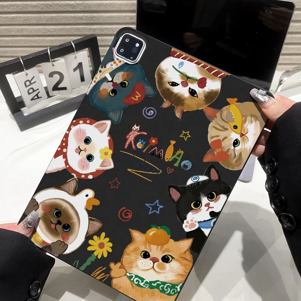 Matte Kawaii Healing Vibe Tablet Case with Playful Illustration Feel