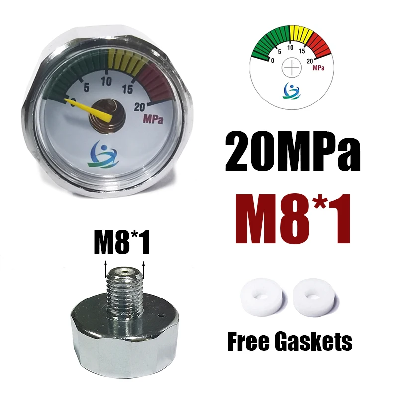 Compact Manometer Pressure Gauge for Compressed Air and Diving Applications