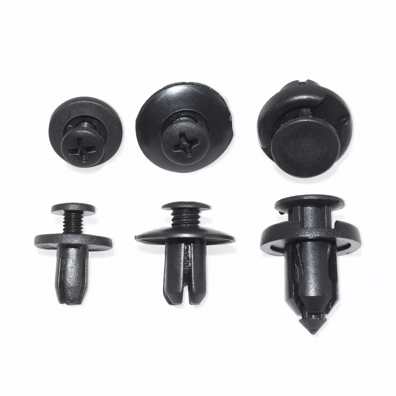 Auto Fastener Car Clip 6 Size Plastic Auto Fasteners Rivets Clips Vehicle Car Bumper Rivet Door Panel Fender Liner  Retaine Clip