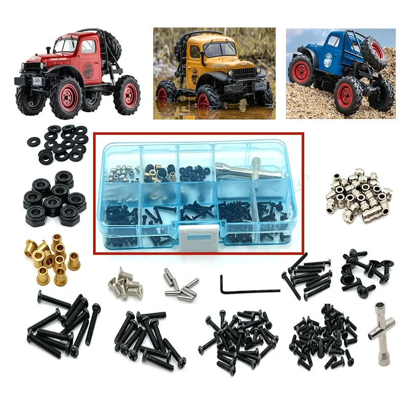 Kit de vis de rechange FMS 1/24 FCX24 pour mini voiture RC