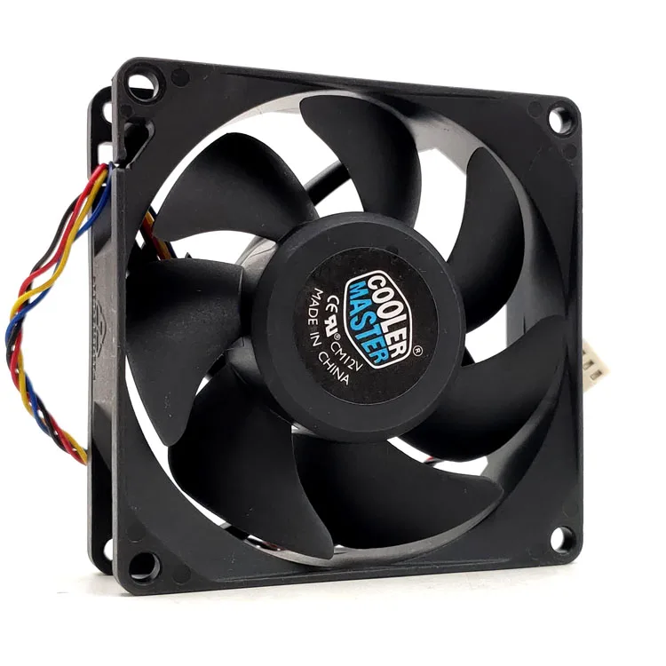 쿨러 마스터 용 PWM 팬 FA08025M12LPA 8025 80MM 8cm 컴퓨터 케이스 CPU 냉각 팬 12V 0.45A 팬