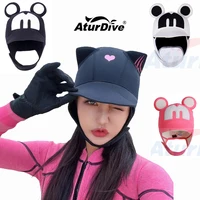 Adult Sunscreen Ultraviolet Diving Cap Cartoon Diving Winter Swimming Snorkeling diving hood for Male and Female Children 1