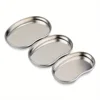 3Pcs/Set Stainless Steel Kidney Shaped Sterilized Tray Jar Pot Container Bottle Tweezers Surgical Cosmetic Tattoo Accesory 3