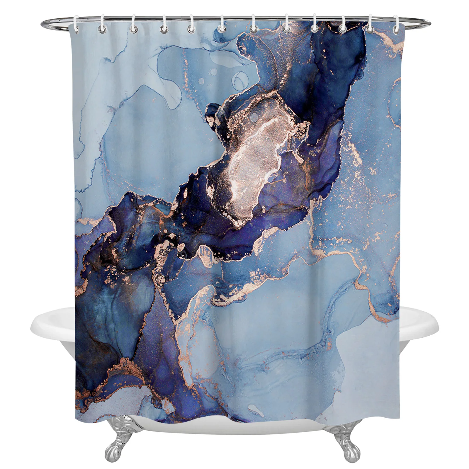 

Marble Texture Ink Shower Curtains Waterproof Bath Curtains Home Decor Modern Luxury Bathroom Curtain