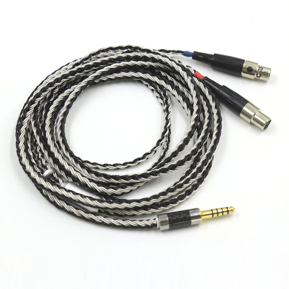 Nuovo Cavo Auricolare Per Cuffie Placcato Argento Occ A 16 Core Per Audeze Lcd-3 Lcd-2 Lcd-X Lcd-Xc Lcd-4Z Lcd-Mx4 Lcd-Gx Lcd-24