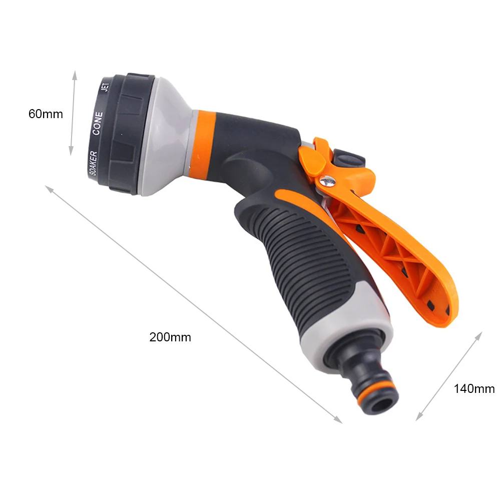 New High Pressure Water Gun 8 Mode Spray Gun Car Washer Hose Spray Bottle Garden Watering Sprinkler Sprinkler Cleaning Water Gun