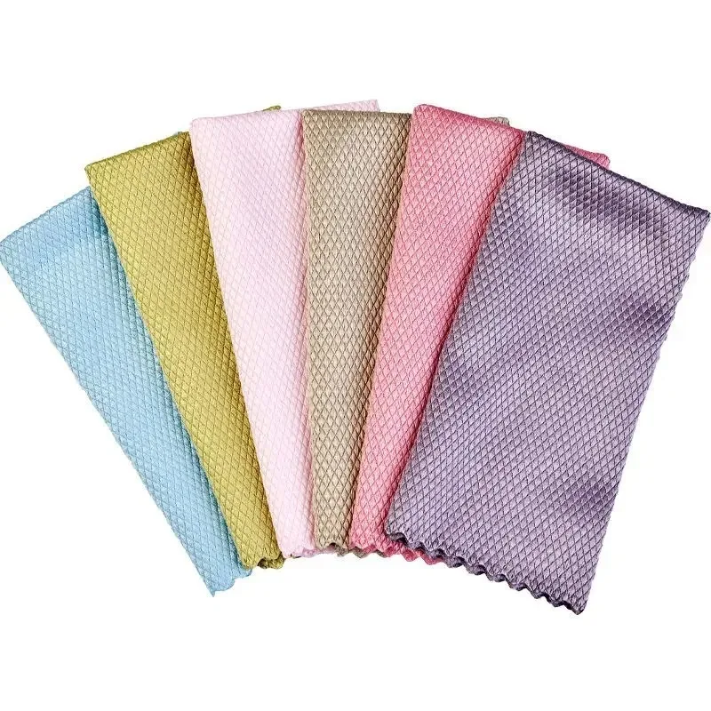 Microfiber Cleaning Cloths 5pcs Multi-Purpose Cleaning Cloth Car Window Wipes Cloths Windows & Mirrors Lint Free Glass Cleaning