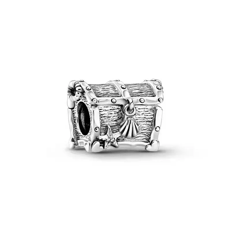 

Hot Sale Silver Color Charm Bead Pirate Treasure Chest Box Beads For Original Pandora Charm Bracelets & Bangles Jewelry