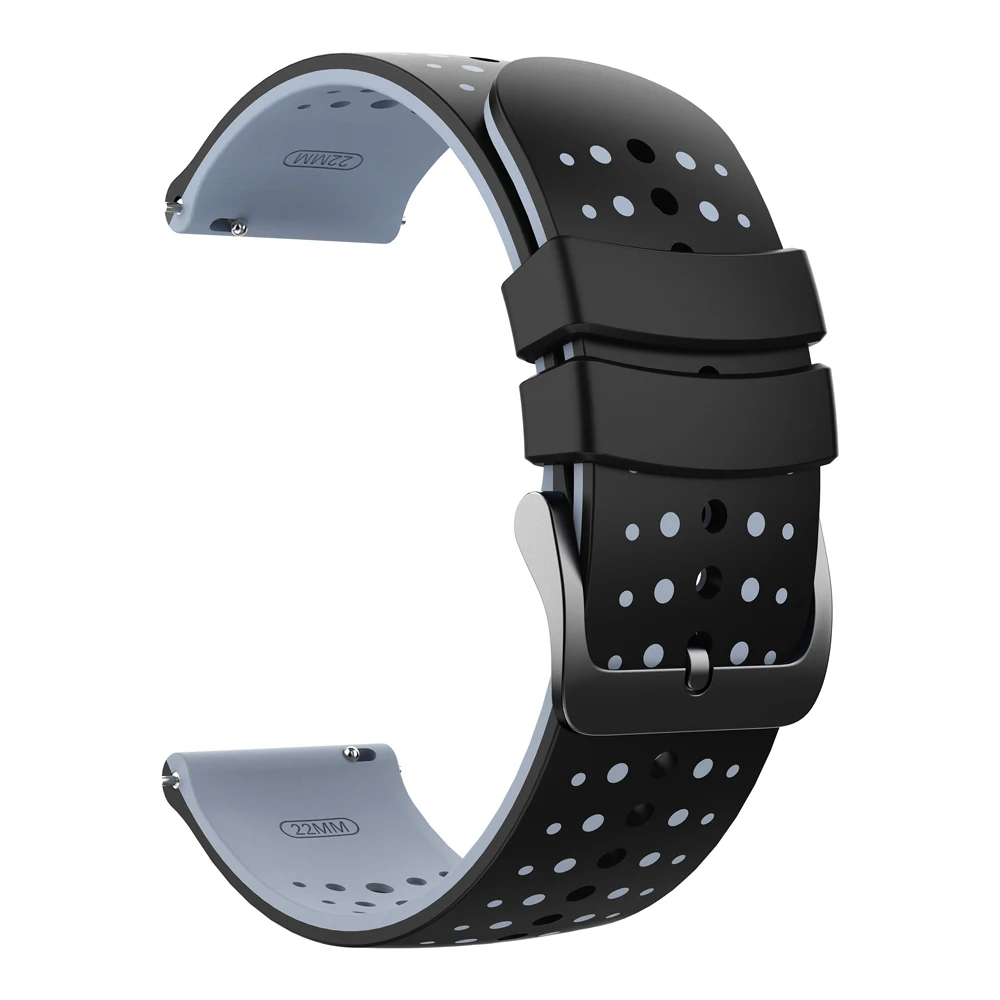 22mm Sport Breathable Silicone Smartwatch Band Bracelet