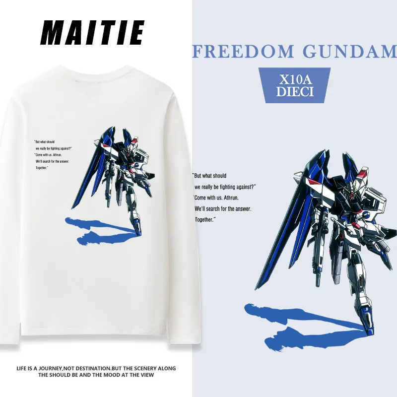 

MOBILE WARRIOR GUNDAM JOINT LONG-SLEEVED T-SHIRT MALE AUTUMN FASHION BRAND TWO YUAN ANIMATION DARE DA SURROUNDING CLOTHES