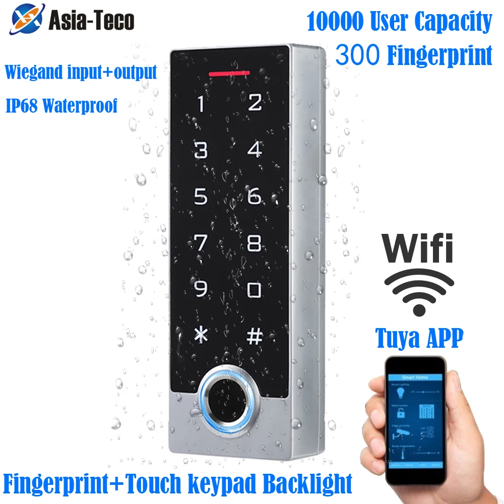 

Rfid Card Waterproof Wifi Tuya APP Gate Lock Door Access Control Kits Door Entry Access Controller Keypad Wiegand Input Output