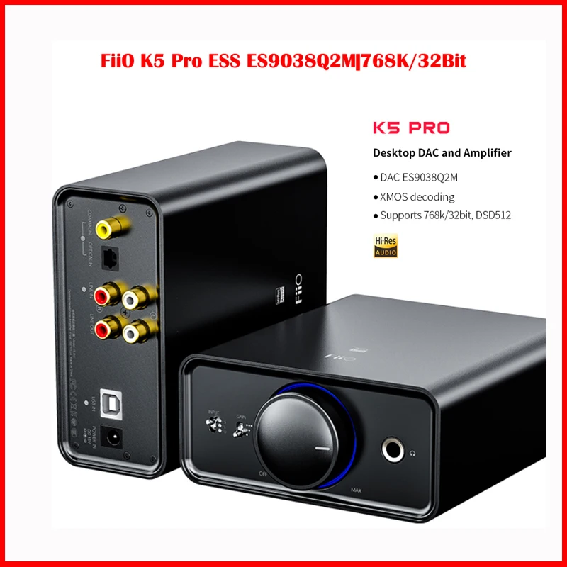 Fiio k5pro ess es9038q2m | 768k/32ビットおよびdsdデコード