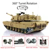 Heng Long 1/16 7.0 Upgraded Abrams RC Tank 3918 360 Turret Metal Tracks Rubbers RC Panzer Boys for Toys TH17800-SMT4 3