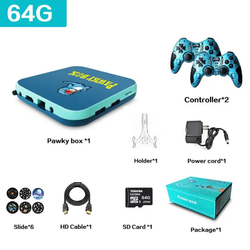 Video Game Console 4K Wifi Handheld Game Player With 50000+ Classic Free Game Retro Game Controller Support TV Output Kid Gift 