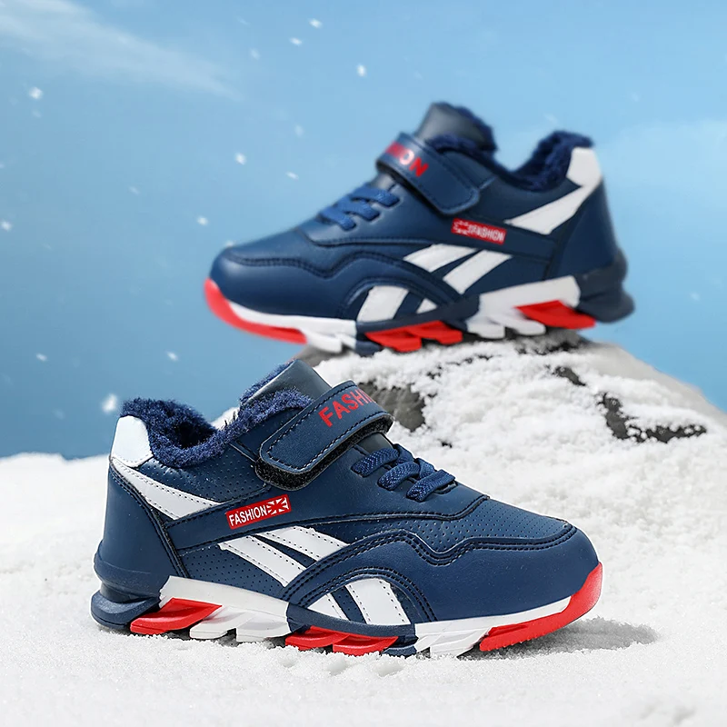 Boys Sneakers High-top Winter Cotton Warm Footwear Casual Sports Tennis Shoes for Kids New Childrens Sneakers kids shoes