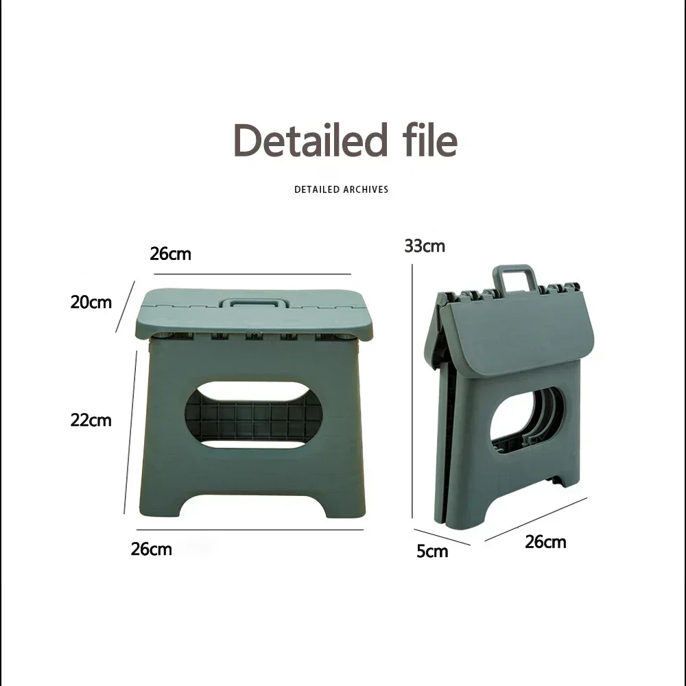 Description Picture 6 of itemKids Children Thickened  Plastic Step Stool Portable Folding Chair Small Bench Stool