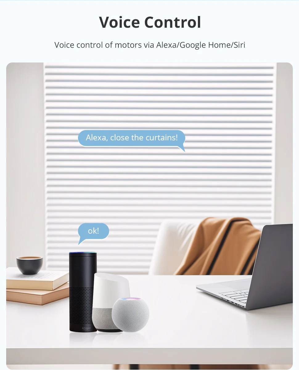 Matter Over WiFi Smart Blinds Motor for Roman Shade Honeycomb Shade Pleated Blin